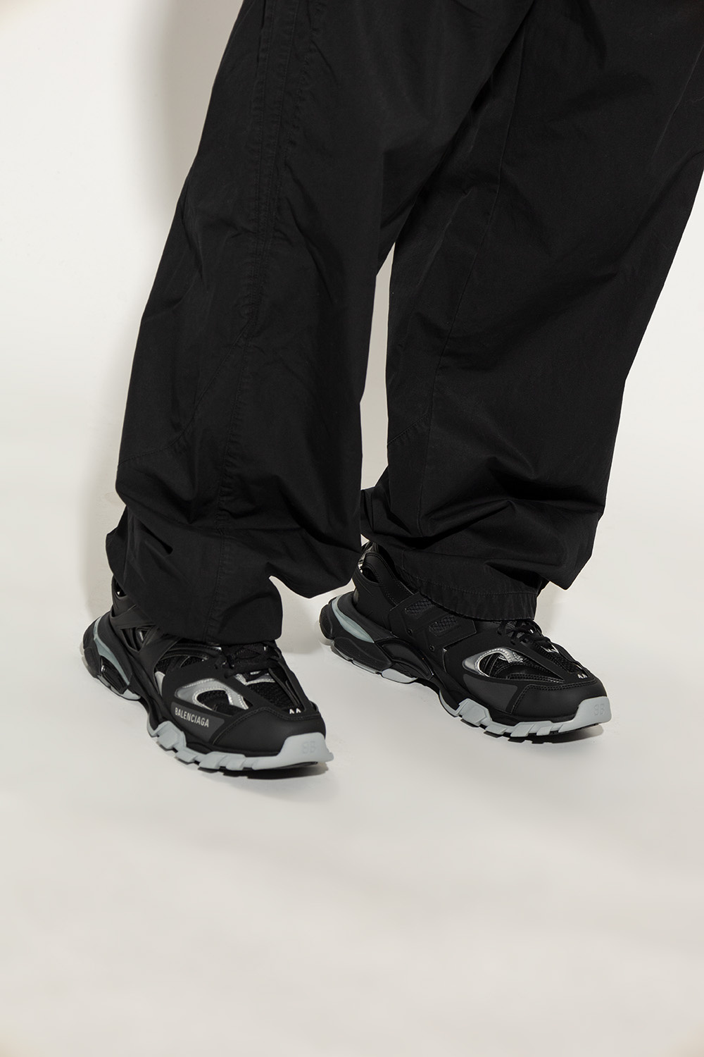 Balenciaga track store black on feet